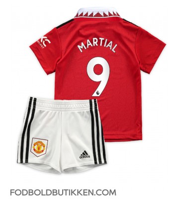 Manchester United Anthony Martial #9 Hjemmebanetrøje Børn 2022-23 Kortærmet (+ Korte bukser)